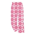thumbnail image 4 of UAMVSH Flannel Pajama Pants for Women Print Fuzzy Warm Winter Wide Leg Sleep Pants Comfy Elastic Waist Fleece Sleepwear with Pockets, 4 of 5