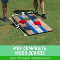 thumbnail image 4 of GoSports 3 x 2 ft Barnwood Design Cornhole Game Set - Includes Two 3 x 2 ft Boards, 8 Bean Bags, and Carry Case, 4 of 7