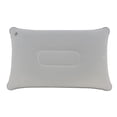 thumbnail image 1 of Almohada inflable portátil plegable para viajes al aire libre, ideal para acampar, viajar, en avión, en hoteles y descansar, cómoda y gris claro., 1 of 8