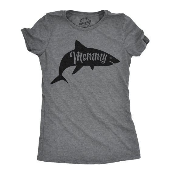 Womens Mommy Shark T shirt Cute Mom Gift Funny Mama Family Cute Mothers Day Tee Womens Graphic Tees