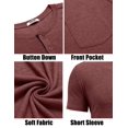 thumbnail image 6 of COOFANDY Men's Waffle Knit Polo Shirt and Shorts Set 2 Pieces Outfits Summer Suit Casual Tracksuit with Pockets, 6 of 7
