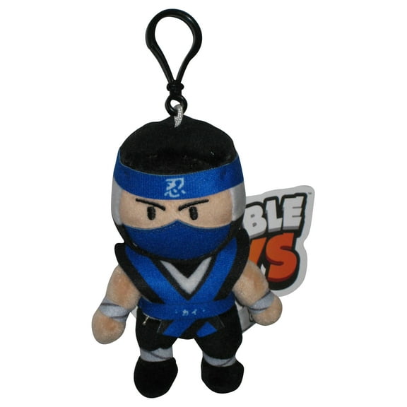 Stumble Guys PMI Kids World 5-Inch Ninja Kai Blue Clip-On Plush Toy