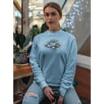 thumbnail image 2 of Waterlily Sketch Sweatshirt Women -Image by Shutterstock, Female Small, 2 of 4