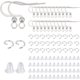 thumbnail image 1 of 150 ganchos para pendientes de acero inoxidable quirúrgico 316 con bola, 150 anillas de salto y 200 cierres de metal., 1 of 6