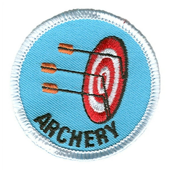 12 pieces 2" Custom Activity Scouts Applique Fun Patches - Archery - Target w/3 Arrows