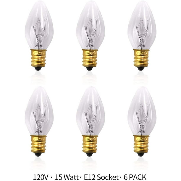 Betus [Remplacement d'origine] Ampoule de lampe à sel à intensité variable  longue durée de 15 W – Lot de 6 