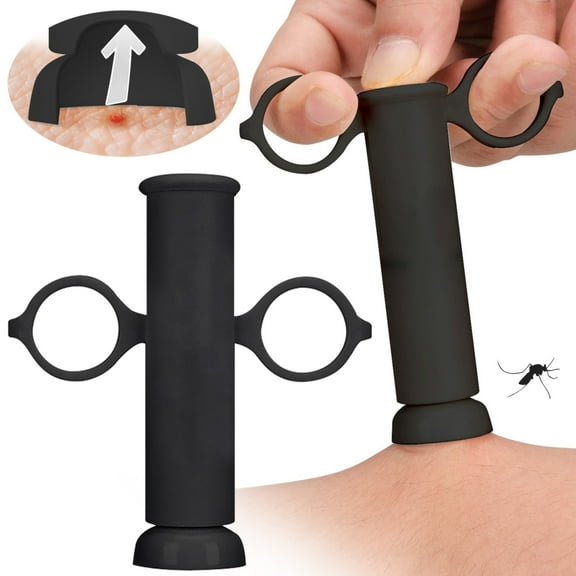 Awwp Vacuum Extractor for Outdoor Use, Black, Plastic, Small & Lightweight, Suitable for Insect Bites, Ideal for Teens & Adults, 1 PCS