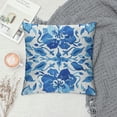 thumbnail image 2 of Creowell Flower Pattern Navy Blue Throw Pillow Covers, Blue Accents Pillow Decor, Blue Accents Theme Room Decor, Pillow Cases for Sofa Bed Couch,  modern Theme Room Decor 24x24in, 2 of 5