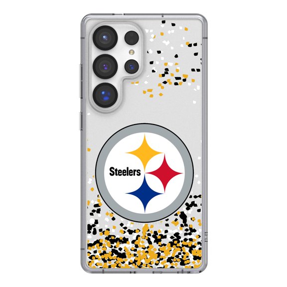 Pittsburgh Steelers Galaxy Clear Case with Confetti Design