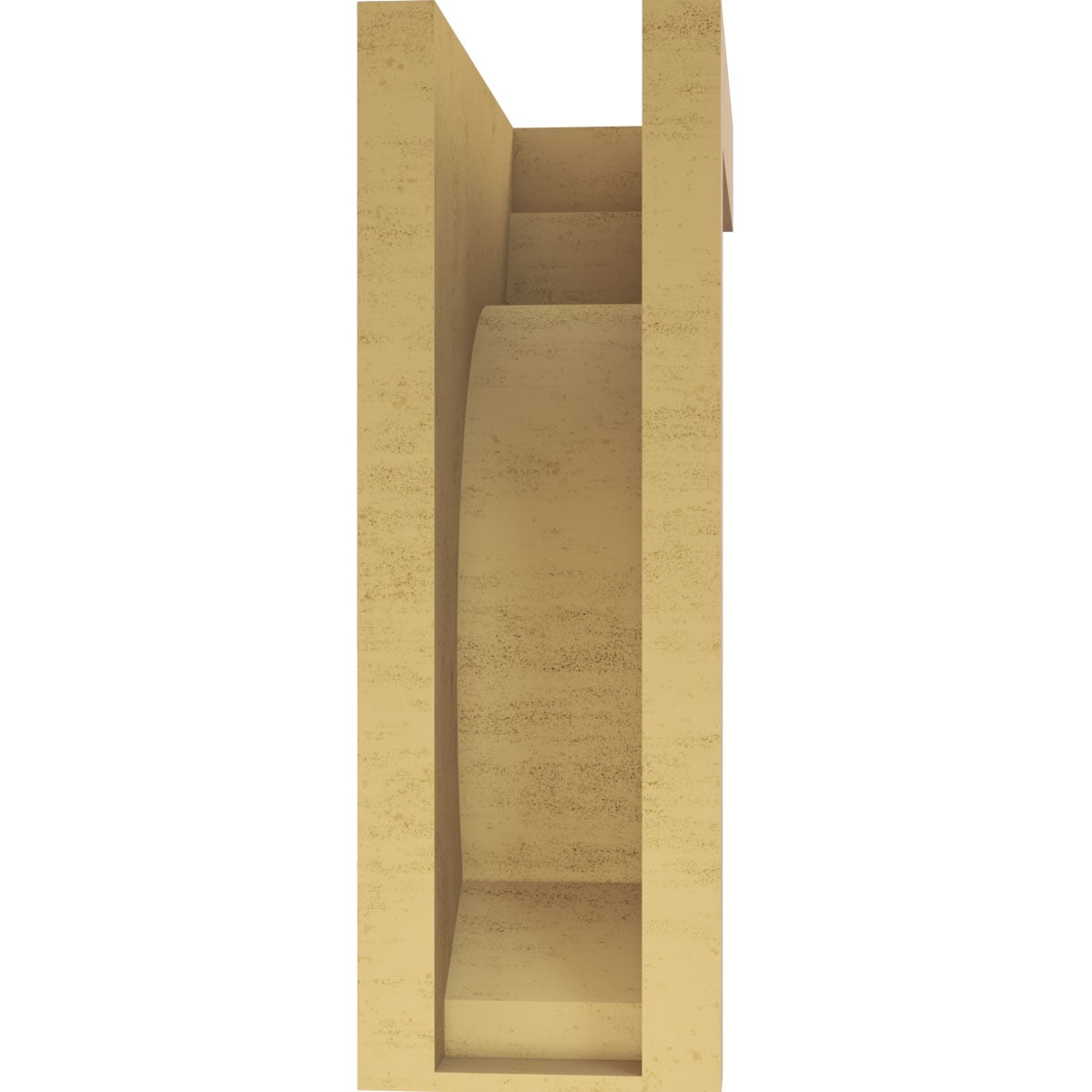 7"W x 14"D x 21"H Classic Emerson Rough Cedar Woodgrain TimberThane Corbel, Primed Tan