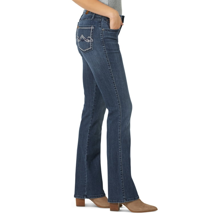 Wrangler Women's Aura Instantly Slimming Mid Rise Boot Cut Jean