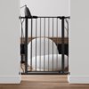 EDX 36" Height Walk Through Dog Gate, Pressure Mounted with Auto-Close and Hold-Open Features, Fits 29.1–33.8 Inch Openings, Black