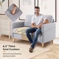 thumbnail image 4 of Ktaxon Loveseat Sofa with Side Bags 47" 2-Seat Small Couch with Wood Legs for Living Room Bed Room Light Gray, 4 of 10