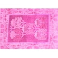 thumbnail image 1 of Ahgly Company Indoor Rectangle Abstract Pink Modern Area Rugs, 5' x 8', 1 of 4