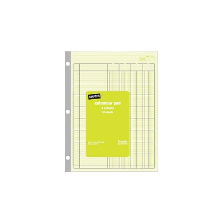 UPC: 0718103077736 | Staples Columnar Books 100 Pages Green 2/Pack (217844ABF)