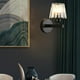thumbnail image 3 of Lámpara de pared nórdica, apliques, iluminación de lámpara de noche E27, LED de ahorro de energía arriba / abajo para la decoración para hogar de la Trapecio negro Salvador lámpara de pared, 3 of 8