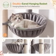 thumbnail image 3 of Globlazer 52" Multi-Level Cat Tree Tower with Extra Large Perch Platform and Scratching Posts, Hammock, Light Grey, 3 of 9