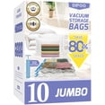 thumbnail image 1 of Bolsas de almacenamiento al vacío Dipoo, paquete de 10 unidades, tamaño Jumbo, con bomba manual, 1 of 7