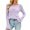Light Purple, variant on Long Sleeve Women's Casual Tulle Top Blouse Lightweight Knit Pullover Sweater