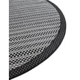 thumbnail image 6 of Unique Loom Outdoor Border Collection Area Rug - Checkered (6' 1" Round Gray/Black), 6 of 7