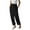 Black, variant on Cotton Linen Pants for Women Vintage Wrap Tie Waist Wide Leg Pants Elegant Casual Palazzo Pants Solid Color Comfy Baggy Lounge Pants with Pockets Daily Sales Khaki L