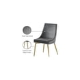 thumbnail image 4 of Baroque Bonanza Modern, Contemporary Velvet Upholstered Dining Chair with Sturdy Metal Legs, Set of 2, 19.5" W x 21.5" D x 33.5" H, 4 of 6
