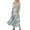 Light Blue, variant on Women's Slim Fit V-Neck Patchwork Dress Cap Sleeve Retro Floral Print Pleated Midi Dress with Stretch Fabric for Night Out,Khaki 2XL