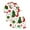 B, variant on HNMKIU Girls Sleepwear & Robes Kids Casual Christmas Printed Button Down Short Sleeve Pajama Set for Comfortable Sleep and Holiday