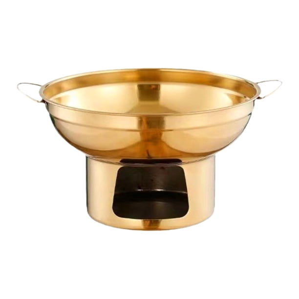 Recipiente calentador de alimentos para picnic de acero inoxidable, olla caliente portátil para acampar al aire libre Oro m