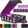 thumbnail image 4 of TERRALYX Trading Card Storage Box with Commander Display , 5-Row Deck Case with Removable Lid; 3900+ Card Deck Box for MTG TCG Sports Card, 5 Toploaders, 5 Stoppers, 24 Dividers,1 Dice Tray (Purple), 4 of 7