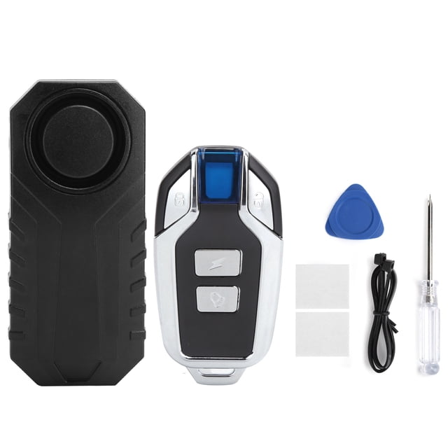 Alarma antirrobo con alerta de vibración para bicicletas, scooters eléctricos, motocicletas y uso doméstico (Negro KS-SF22R)