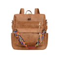 thumbnail image 3 of Sac à Dos pour Ordinateur Portable en Cuir pour Femmes, Surface Souple Givrée, Multifonction, Sac à Dos Rétro pour Femmes, Petit Sac à Dos en Cuir pour Femmes, 3 of 9