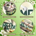 thumbnail image 4 of Theme Meow Spring Banner Spring Style Floral Backdrop Cute Design Pastel Colors Spring Background for Spring Decoration Home Decor Photo Prop, 4 of 9