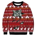 thumbnail image 1 of Sudaderas con capucha navideñas para hombre, ropa con gráficos divertidos de animales, camisetas de manga larga, sudaderas con capucha de gran tamaño, ropa navideña para hombre 2023, 1 of 4