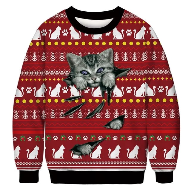 Sudaderas con capucha navideñas para hombre, ropa con gráficos divertidos de animales, camisetas de manga larga, sudaderas con capucha de gran tamaño, ropa navideña para hombre 2023