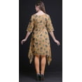 thumbnail image 4 of Bimba Kurti Asymétrique Orange à Feuilles Tribales Imprimées pour Femmes Robe d'Été Indienne Tunique XX-Grand, 4 of 6