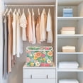 thumbnail image 4 of Yayeee Collapsible Storage Bin with Lid Fabric Closet Decorative Basket with Handles, Floral Pattern, 4 of 7