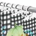 thumbnail image 6 of Shower Curtain 36"W x 78"L Fall Thanksgiving Blue Green Orange Pumpkin Black White Plaid Fabric Shower Curtains Set with Hooks Water Repellent Bathroom Curtains Machine Washable Bathroom Accessories, 6 of 6