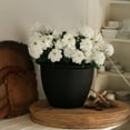 thumbnail image 2 of The HC Companies Sevilla Round Self-Watering Pot with Internal Disk, 14 Inch, Black, 2 of 2