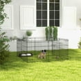 thumbnail image 2 of PawHut Foldable Metal Exercise Pet Playpen Yard Dog Puppy Kennel Cage, 2 of 9