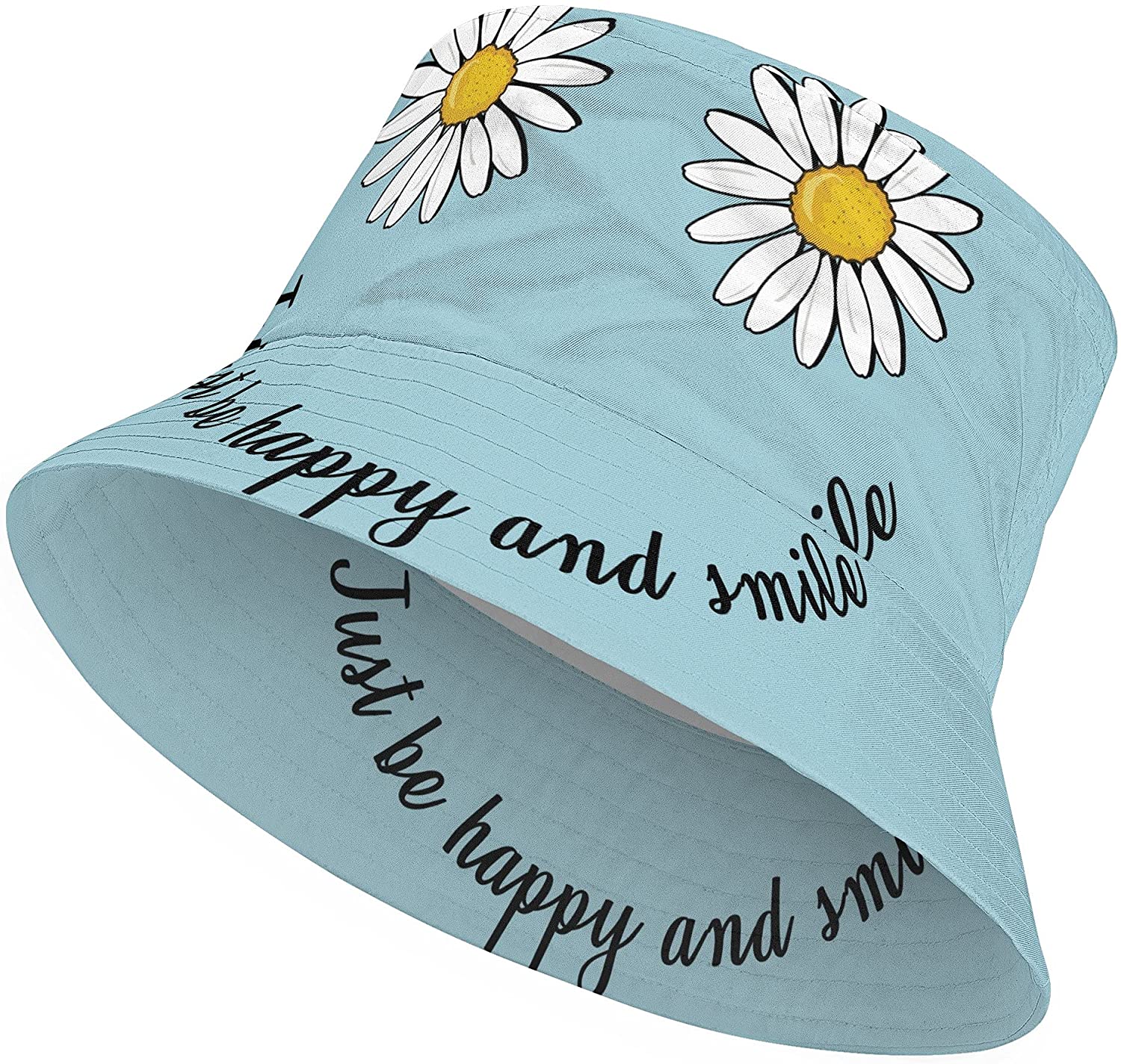 Bucket Hat Daisy Positive Quote Flower 