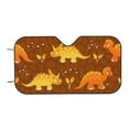 thumbnail image 6 of Lsque Dinosaurs and Leaves Car Windshield Sun Shade | Accordion Folding Style Auto Shade for Car Truck SUV Van | Blocks UV Rays Sun Visor Protector | Medium, 6 of 7