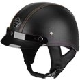 thumbnail image 5 of Cuatro estaciones Hombres y mujeres Cuatro estaciones Moda Pedal Motocicleta Universal Coche Eléctrico Retro Casco Medio Casco Casco de Seguridad Casco de Cuero, 5 of 5