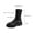 Short Boots, variant on Thick Sole Knee High Boots For Women Chunky Heel Black Long Boots Leather Knight Boots Fashion Winter Shoes