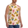 thumbnail image 2 of Balery Hamburger Pizza Camisetas sin mangas para hombre, absorbe la humedad y protege contra el mal olor.-X-Large, 2 of 7
