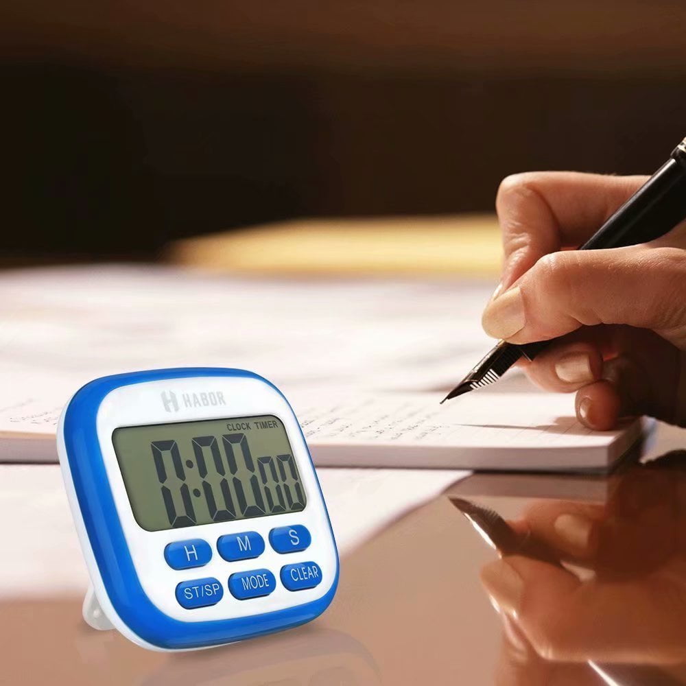 Habor Digital Kitchen Timer Electric Fitness Timers LCD Display Digital