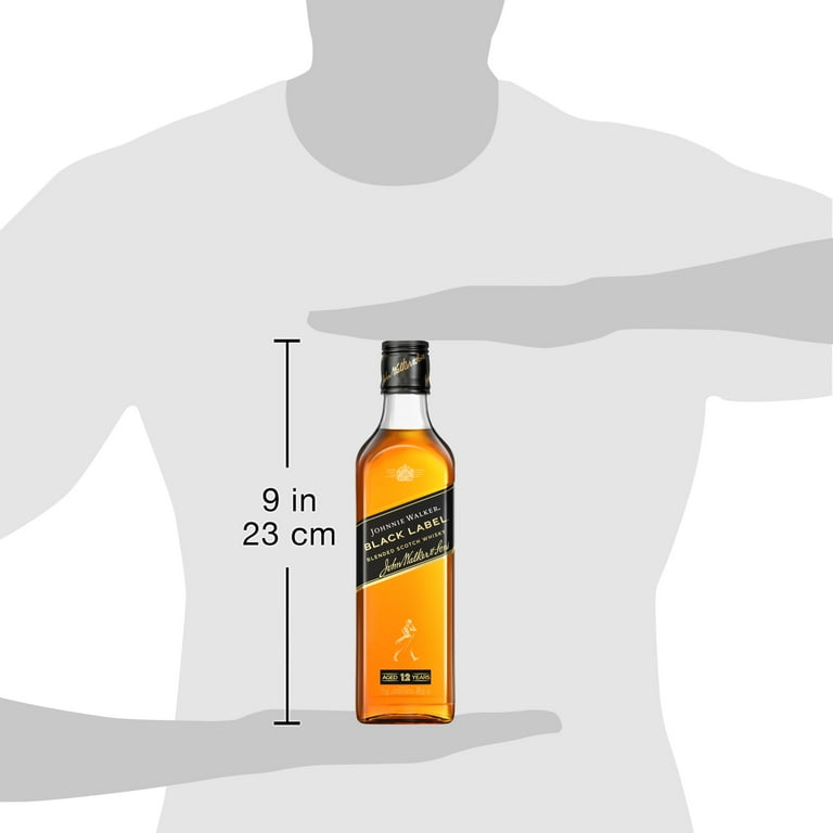 Johnnie Walker Black Label Blended Scotch Whisky, 375 mL, 40% ABV