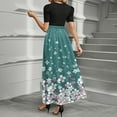 thumbnail image 2 of NAMTYQX Casual Summer Dresses for Women High Waist Floral Maxi Dress V Neck Casual Dresses for Women 2025 Mint Green Size M, 2 of 3