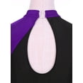 thumbnail image 5 of DPOIS Womens Long Sleeve Gymnastics Leotards Shiny Dance Ballet Unitards Bodysuit Purple M, 5 of 7