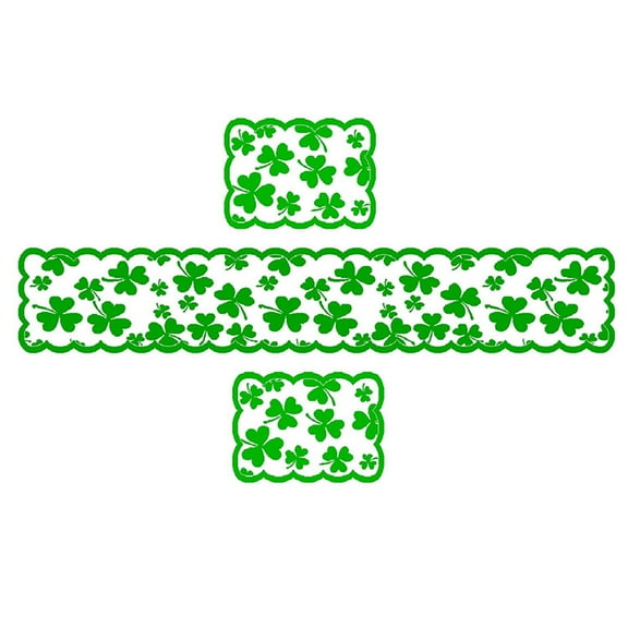 PRETXORVE St Patricks Day Decorations, Irish Day Shamrocks Table Flag St. Patrick's Day Decoration Table Flag